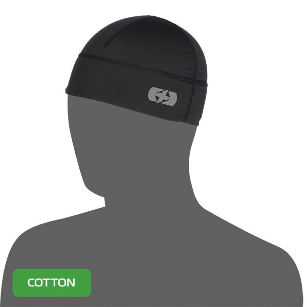 Skull Cap Cotton Black 2-pack