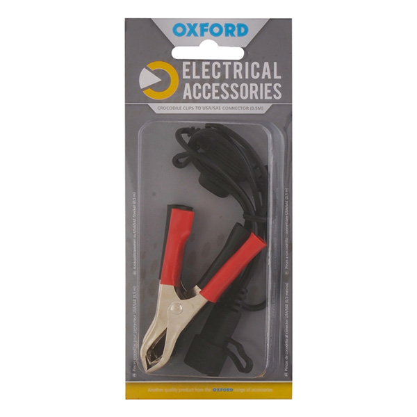 Crocodile clips to USA/SAE connector (0.5mtr lead)
