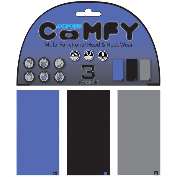 Comfy Blue/Black/Grey 3-pack