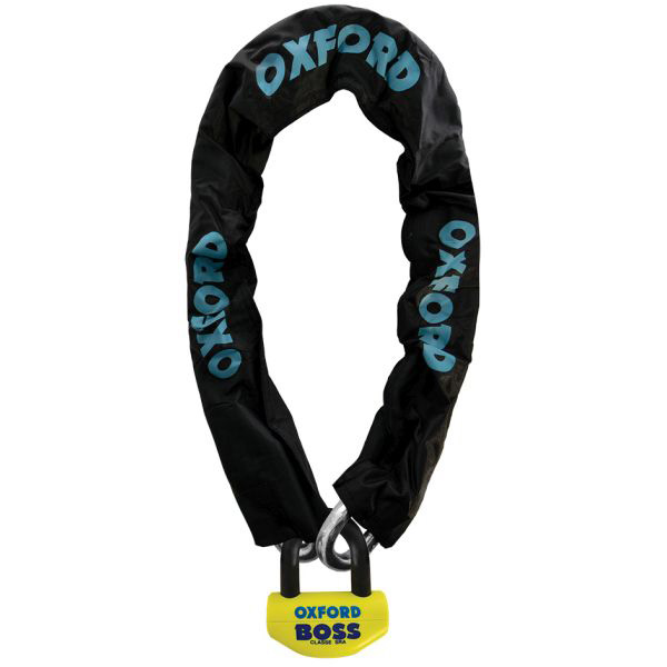 Boss46 16mm Lock & Chain 12mm x 1.2mt Black/Yellow