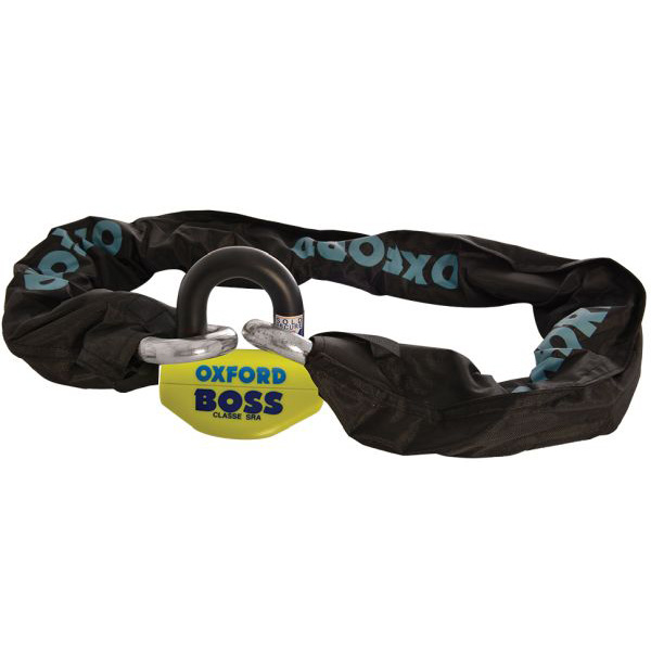 Boss46 16mm Lock & Chain 12mm x 2.0mt Black/Yellow