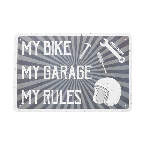 Garage Metal Sign - My Rules 20x30cm