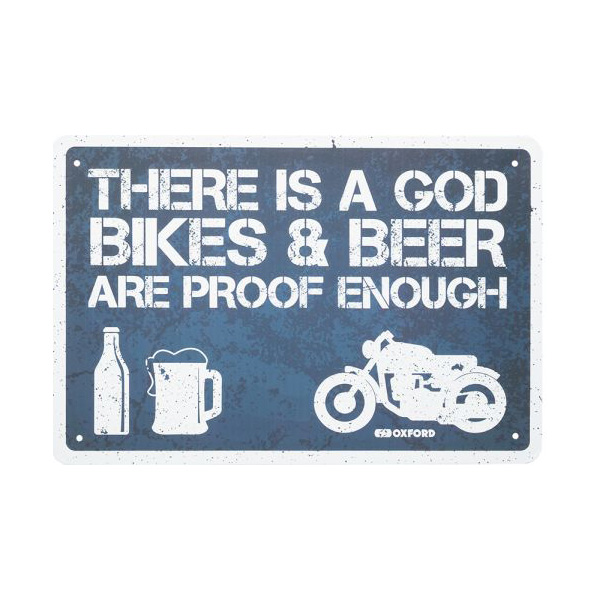 Garage Metal Sign - There Is a God 20x30cm