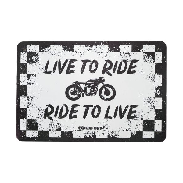 Garage Metal Sign - Live To Ride 20x30cm