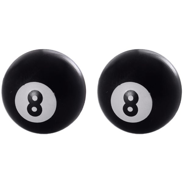 8 Ball Valve Caps Black 1-pair