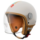 Veloce Riviera Crema Arancio Blu Helmet