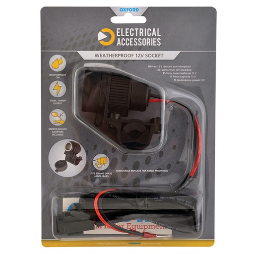 [EL101] 12V STD Accessory Plug Socket and 1.2mtr 10amp fused loom