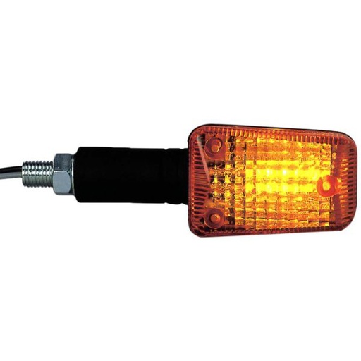 [EL335] Rectangle Indicator Black Short Stem & Clear Lens