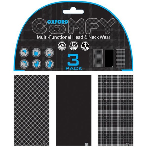 [NW108] Comfy Black & White Tartan 3-pack