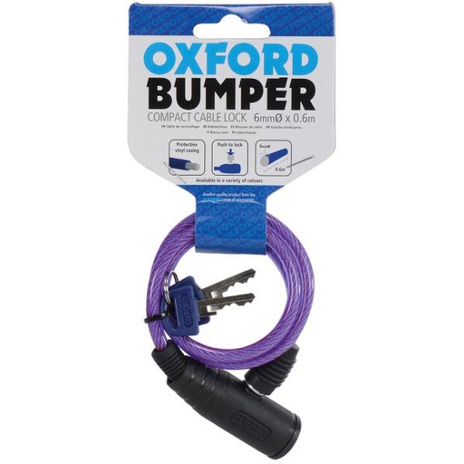 [OF03] Bumper Cable Lock 6mm x 0.6mt Purple