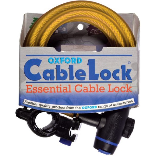 [OF248] Cable Lock 12mm x 1.8mt Gold