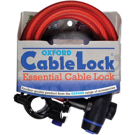 [OF249] Cable Lock 12mm x 1.8mt Red
