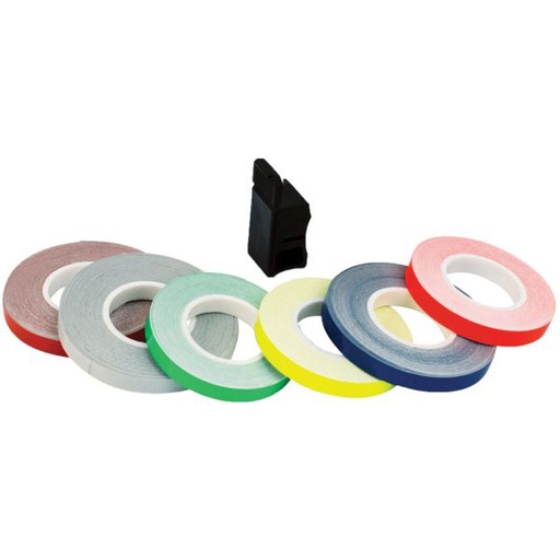 [OF619] Wheel Stripes 7mm x 6mt Reflect White