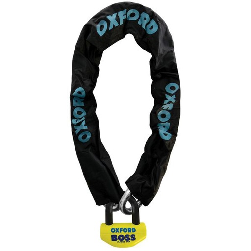 [OF808] Boss46 16mm Lock & Chain 12mm x 1.5mt Black/Yellow