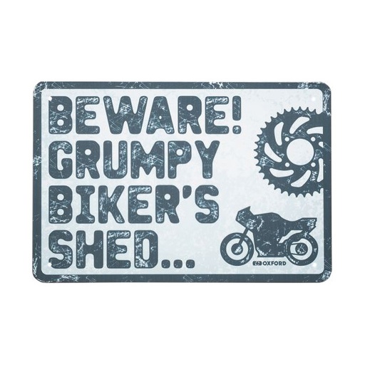 [OX384] Garage Metal Sign - Beware 20x30cm