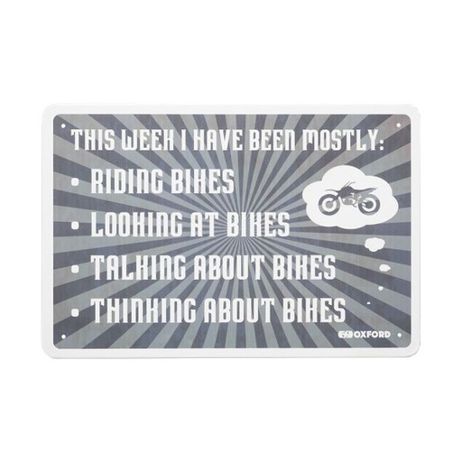 [OX385] Garage Metal Sign - This Week 20x30cm