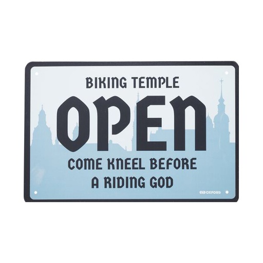[OX387] Garage Metal Sign - Temple 20x30cm