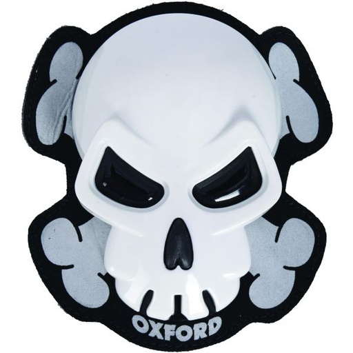[OX682] Knee Sliders - Skull White