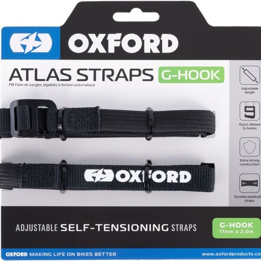 [OX303] Atlas G-Hook 17mm x 2.0m Black (Pair)
