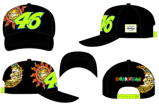[75-VRMCA527704] VR46 Mid Visor Cap Heritage